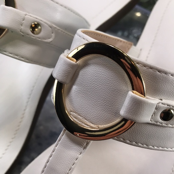 NY&C White Dressy Decorated One Band Thong Sandals Women’s 10M ☀️NWOT☀️ - Picture 6 of 12